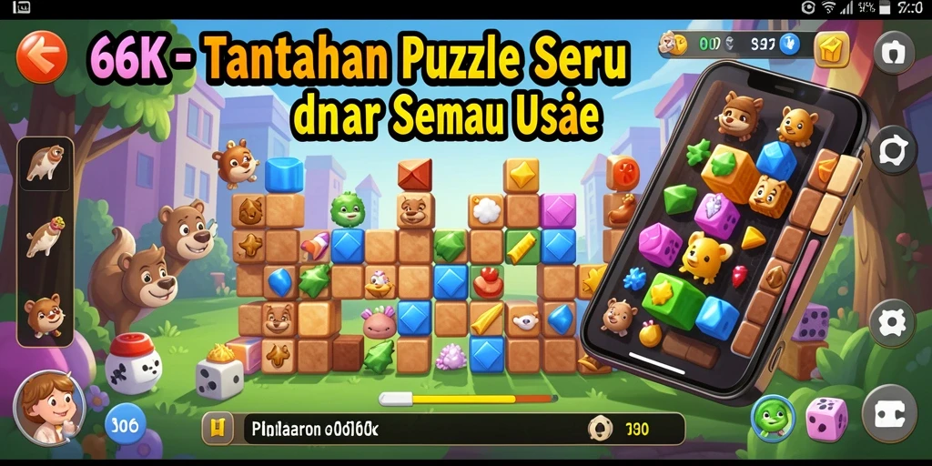 Tampilan gameplay seru dan penuh warna dari 66K.