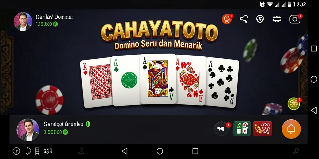 Tampilan gameplay seru di CAHAYATOTO saat bermain Domino.