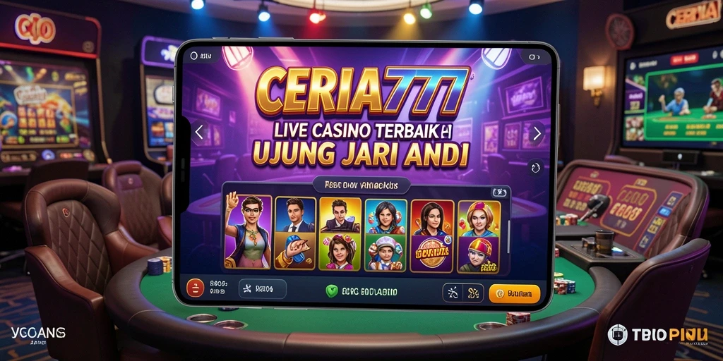 Tampilan gameplay Live Casino yang seru dan interaktif dari CERIA777.
