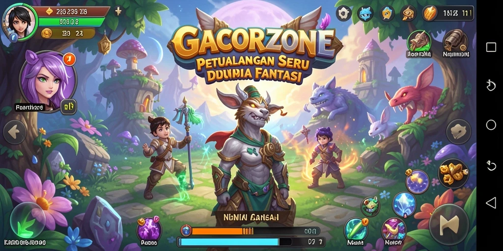 Tampilan gameplay GACORZONE yang menakjubkan dalam petualangan.