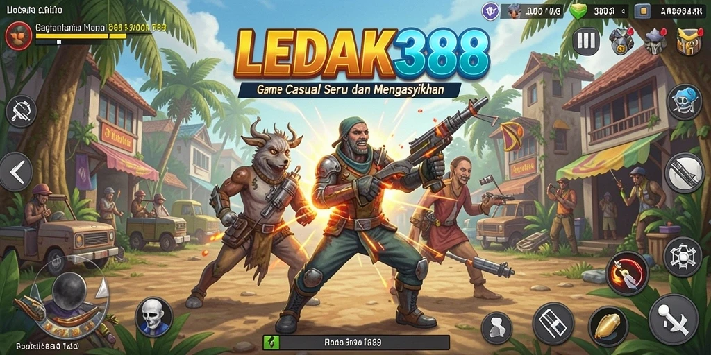 Tampilan gameplay seru dan penuh warna dari LEDAK388.