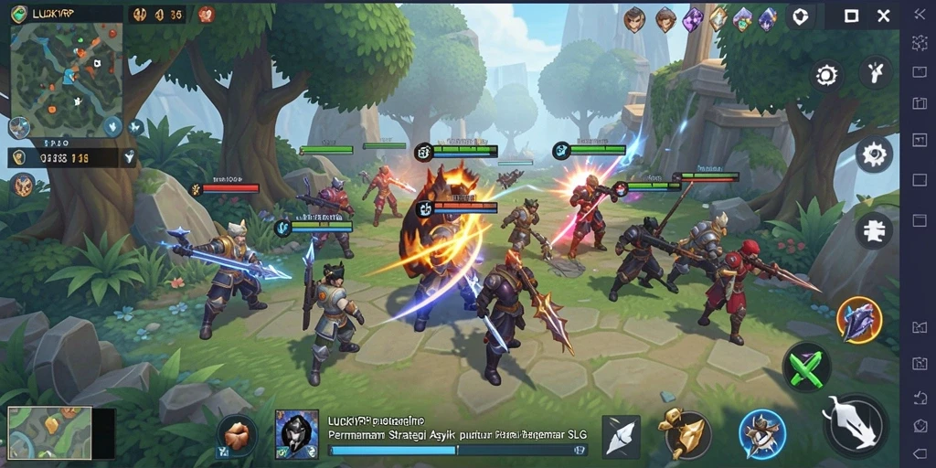 Tampilan gameplay mendebarkan dari LUCKYRP dengan strategi yang intens.