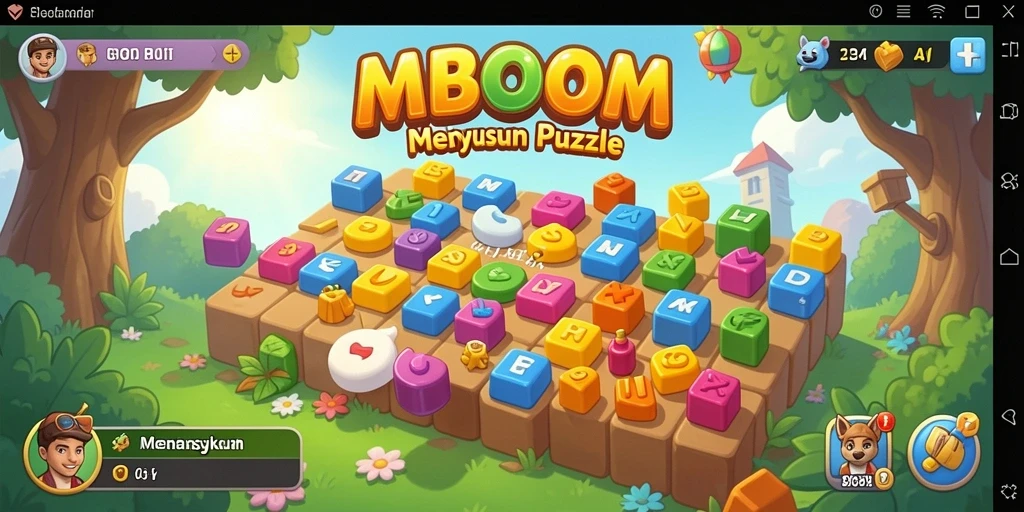 Tampilan gameplay <strong>MBOOM</strong> yang seru dan menantang.