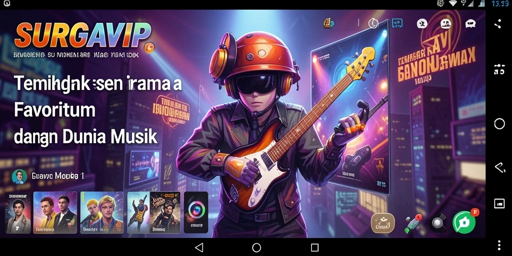 Tampilan gameplay SURGAVIP dengan tantangan musik yang seru dan interaktif.