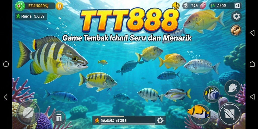 Tampilan gameplay Tembak Ikan yang menarik dan seru.