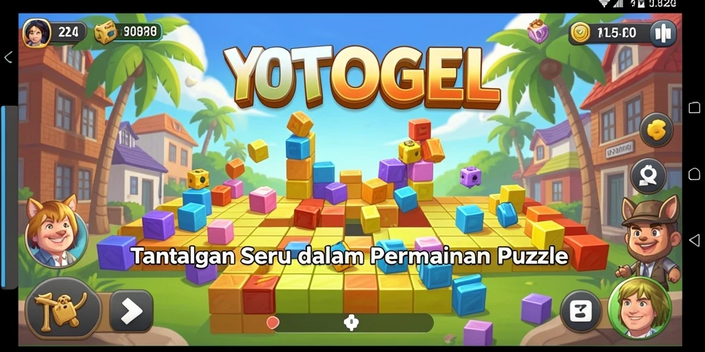 Screenshot gameplay YOTOGEL menunjukkan potongan puzzle yang menantang.